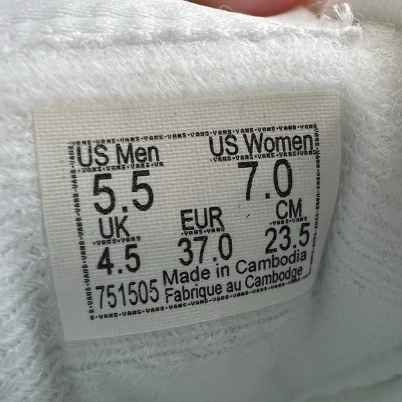 Vans Filmore High Top Women's Size 7 White Canvas Shoes Sneakers Classic - Picture 3 of 10